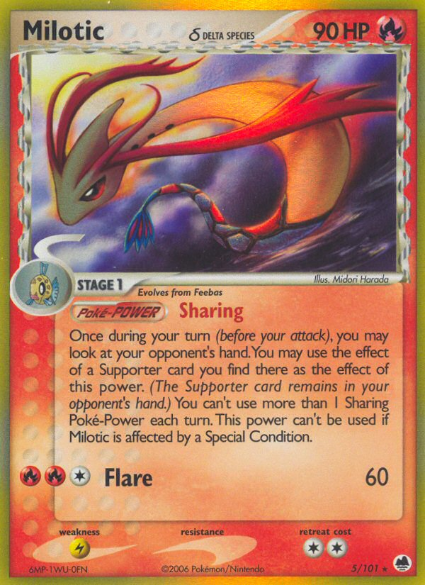 EX Dragon Frontiers Holo Milotic #5/101